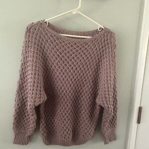 Women's Textured Knit Sweater - Mauve